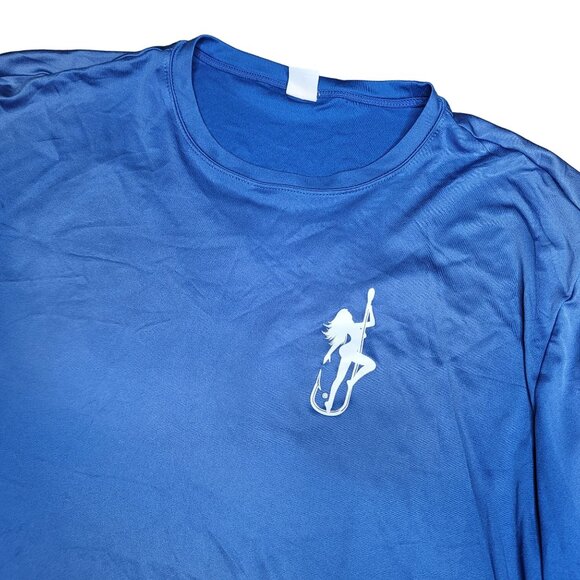 Dirty Hooker Fishing Gear Long Sleeve Shirt XL Blue Polyester - Picture 5 of 6